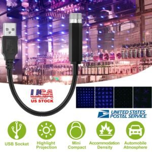 Car Star Projector Night Light Auto Roof Lights Romantic Flexible USB Night Lamp Fit All Cars Ceiling Decoration Light Interior Ambient Atmosphere Lig - Image 6