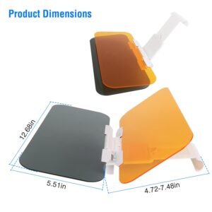 Sun Visor Extender for car 2 in 1 Anti-glare Driving Visor with Adjustable View Angles Day Night Automobile Sun Anti-UV Block Visor for Clearer Vision - Image 14