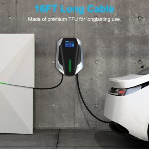 Level 2 Electric Vehicle Charger EV Wall Charger Car Charging Station with 2 Swipecards Digital Display Gun Locking for Home Garage - Image 11