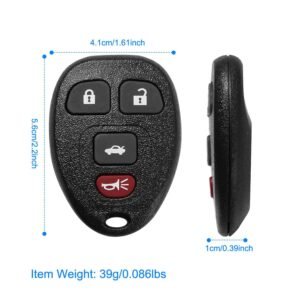 2 Keyless Entry Car Key Remote Key Fob Case Button Pad Replacement for 2009-2012 Chevrolet Malibu KOBGT04A - Image 8