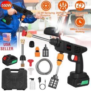 Cordless Pressure Washer Portable Electric Power Washer High Pressure Water Sprayer 363PSI Car Washer Cleaner with 12000mAh 48V Rechargeable Battery a - Image 3
