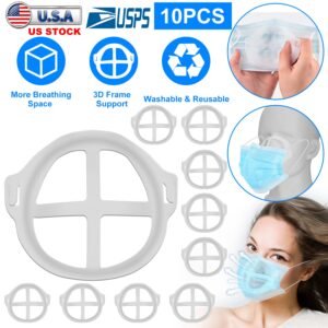 10Pcs 3D Mask Bracket Comfortable Breathing Mouth Mask Inner Support Frame Washable Reusable Mask Holder Stand - Image 6