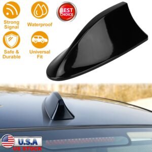 Car Shark Fin Antenna Cover Waterproof Signal Car Antenna Replacement w/ Adhesive Tape Base Fits for Universal Auto Cars Ford Van Truck Jeep SUV - Image 3