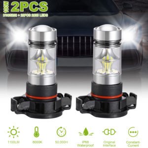 2PCS 1100LM 100W 5202 H16 LED Fog DRL Light Bulb IP68 Waterproof 20 2835 LEDs 360? Beam Angle 6000K White - Image 6