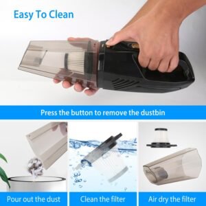Handheld Cordless Car Vacuum Cleaner 120W 8000PA DC 12V Car Auto Home Duster Wet Dry Powerful Suction with Accessory Kit - Image 12