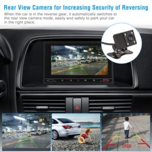 7In Universal Wireless Car MP5 Player 1080P Video Player Stereo Audio FM Radio Aux/USB Input with Rear View Camera Remote Control - Image 10