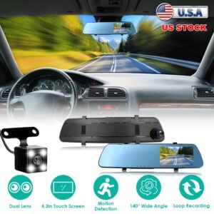 1080P Car DVR 4.3in Camera Dash Cam Camcorder Camera Recorder with 140? Angle Loop Recording Motion Detection Picture-in-Picture Display G-sensor - Image 4