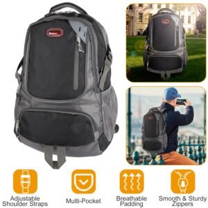 Unisex School Backpack Casual Travel Shoulder Bag W/ Adjustable Straps Dual-Water Bottle Pouch Multiple Zippered Pockets For Gym Sports Travel School - Image 4