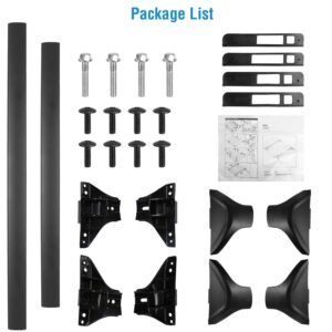 Car Roof Rack Cross Bars Aluminum Alloy Cargo Carrier Rooftop Crossbars Fit for Toyota RAV4 2019-2024 with Side Rails for Cargo Carrier Bag Kayak Bike - Image 11