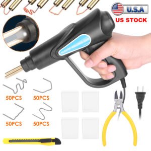 70W Plastic Welder Car Bumper Repair Kit Hot Stapler Welding Gun Plastic Repair Machine Soldering Tool with 200 Staples Pliers Cutter - Image 4