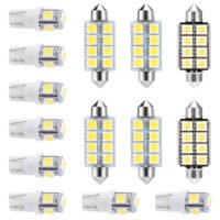 14Pcs T10 41mm Festoon LED Light Bulb Interior Dome Map LED Lights License Plate Trunk Side Positioning Lights 6000K White