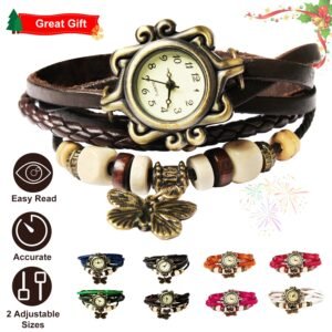 Vintage Women's Watch Bohemian Handmade Leather Watch Quartz Wrist Watch Fashion - Image 10
