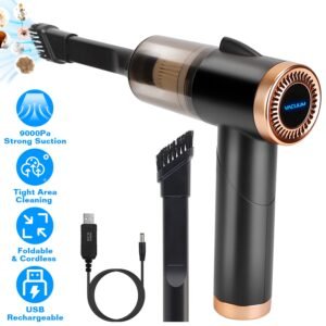 120W 9000PA Cordless Handheld Vacuum Cleaner w/ Searchlight Portable Rechargeable Car Auto Home Duster - Image 2