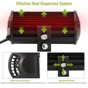 7" LED Light Bar 120W 12000LM LED Work Light Pods Offroad Driving Lights IP67 Waterproof Fog Light Spot Flood Beam for Jeep Trailer Truck Bus Boat - Image 6