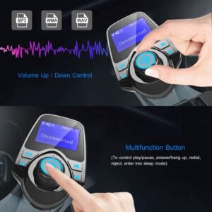 iMounTek Car Wireless FM Transmitter MP3 Player Hand-Free Call USB Charger AUX Input TF Card USB Flash Drive - Image 7