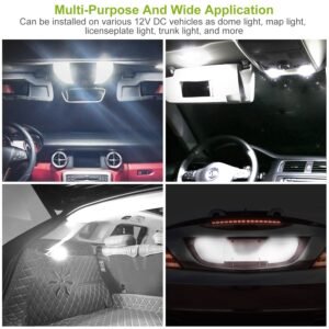 20Pcs T10 SMD5050 LED Light Bulbs 6000K Wedge Light Lamps Dome Map License Plate Car Interior Festoon Lights Kits - Image 13