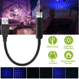 Car Star Projector Night Light Auto Roof Lights Romantic Flexible USB Night Lamp Fit All Cars Ceiling Decoration Light Interior Ambient Atmosphere Lig - Image 8