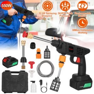 Cordless Pressure Washer Portable Electric Power Washer High Pressure Water Sprayer 363PSI Car Washer Cleaner with 12000mAh 48V Rechargeable Battery a - Image 2