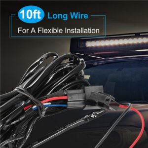 LED Light Bar Wiring Harness Kit 280W 12V 40A Power Relay Fuse On/Off Switch 10ft Length Universal Fitment Light Bar Accessories - Image 7