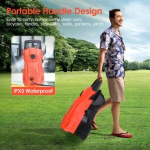 Electric High Pressure Washer 1740PSI Max 2.6GPM Powerful Car Washer Pressure Cleaner with Adjustable Spray Nozzle Soap Dispenser IPX5 Waterproof for - Image 6