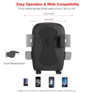 Car Phone Mount Universal 360? Rotation Phone Holder Air Vent Car Phone Mount Stand for iPhone XS/XS Max/XS/X Galaxy S10/S9+/S8 Google Huawei - Image 4