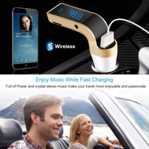 Car Wireless FM Transmitter USB Charger Hands-free Call MP3 Player TF Card Reading Aux-in LCD Display - Image 10