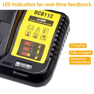 Rapid Charger Replacement Fit for Dewalt 10.8-20V Battery DCB107 DCB101 DCB200 DCB205 - Image 8