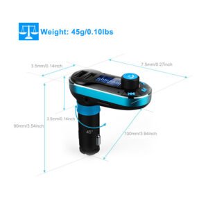 Car Wireless FM Transmitter Dual USB Charger Hands-free Call MP3 Player Aux-in LED Display Remote Controller - Image 13