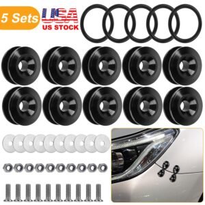 5Set Car Quick Release Bumper Fasteners Front Rear Bumper Holders Trunk Fender Hatch Lids Kit - Image 5