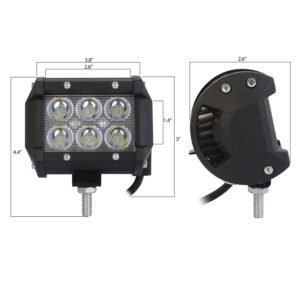 4 PCS 4? 18W Dual Row LED Waterproof Spot Light Pod Cube Light - Image 4
