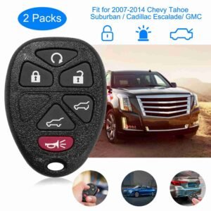 CA_ChevyKeylessRemote(2Pcs)_GPCT15052 Keyless Entry Car Key Remote Key Fob Case Button Pad Replacement for TAHOE Chevy 2007-2014 OUC60270 OUC60221 - Image 2
