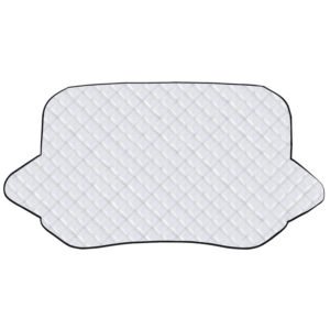 55.9x36.6x0.1in Car Windshield Snow Cover Windshield Protector against Ice Sun Fit for Small Mid SUVs with Anti-theft Flaps - Image 8