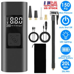 150PSI Cordless Car Tire Pump 6000mAh Rechargeable Tire Inflator Portable Air Compressor for Car Bike Motorcycle Ball - Image 5