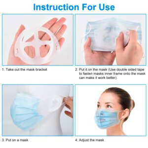 10Pcs 3D Mask Bracket Comfortable Breathing Mouth Mask Inner Support Frame Washable Reusable Mask Holder Stand - Image 12