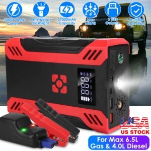 Car Jump Starter with Air Compressor Portable Car Battery Booster with Digital Tire Inflator with 2000mAh Peak Current for 12V Car 6.5L Gas or 4.0L Di - Image 7