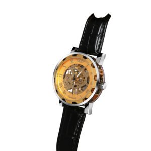 Gold Dial Skeleton Mechanical Watch - Image 5