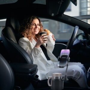 2 In 1 Car Cup Phone Holder Automotive Drink Holder with 360? Rotating Gooseneck Phone Mount Adjustable Base Fit for Most Phones Cups Vehicles - Image 14