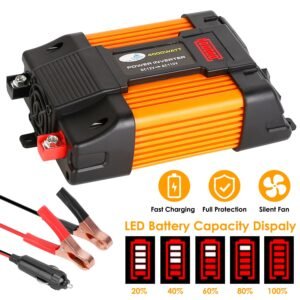 500W Continuous Power Inverter DC 12V To AC 110V Car 4000w Peak Power Inverter w/ Dual 5V 2.1A USB Ports For RV Caravan Truck Laptop - Image 7