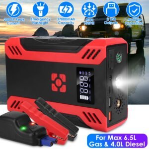 Car Jump Starter with Air Compressor Portable Car Battery Booster with Digital Tire Inflator with 2000mAh Peak Current for 12V Car 6.5L Gas or 4.0L Di - Image 6