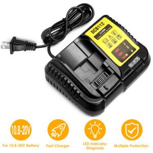 Rapid Charger Replacement Fit for Dewalt 10.8-20V Battery DCB107 DCB101 DCB200 DCB205 - Image 2