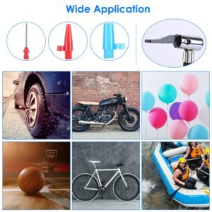 Portable Tire Inflator 150 PSI 120W Max Power Tire Pump with Digital Display LED Light Inflatable Nozzle Needle Fuse Air Compressor for Bikes Motorbik - Image 8