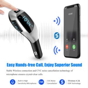 Car FM Wireless Transmitter USB Charge Hands-free Call MP3 Player Supports U Disk TF Card Reading - Image 4