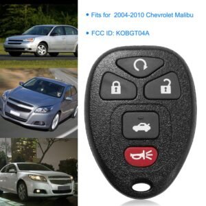 2 Keyless Entry Car Key Remote Key Fob Case Button Pad Replacement for 2004-2010 Chevrolet Malibu KOBGT04A - Image 7