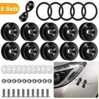 5 Set Car Quick Release Bumper Fasteners Front Rear Bumper Holders Fender Tool