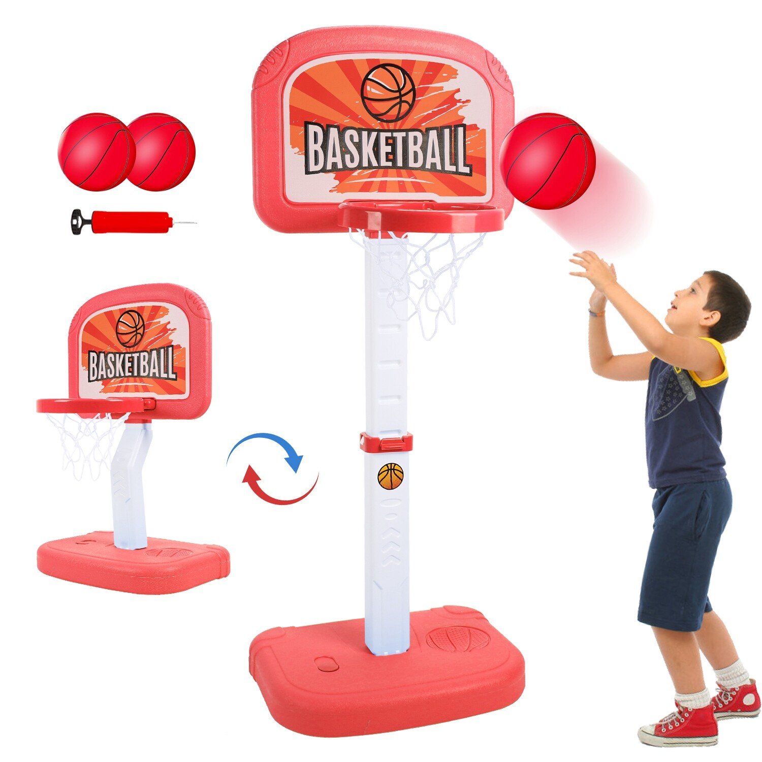 2In1 Kids Game Set for outdoor Indoor Poolside Swimming Pool Red - Image 2