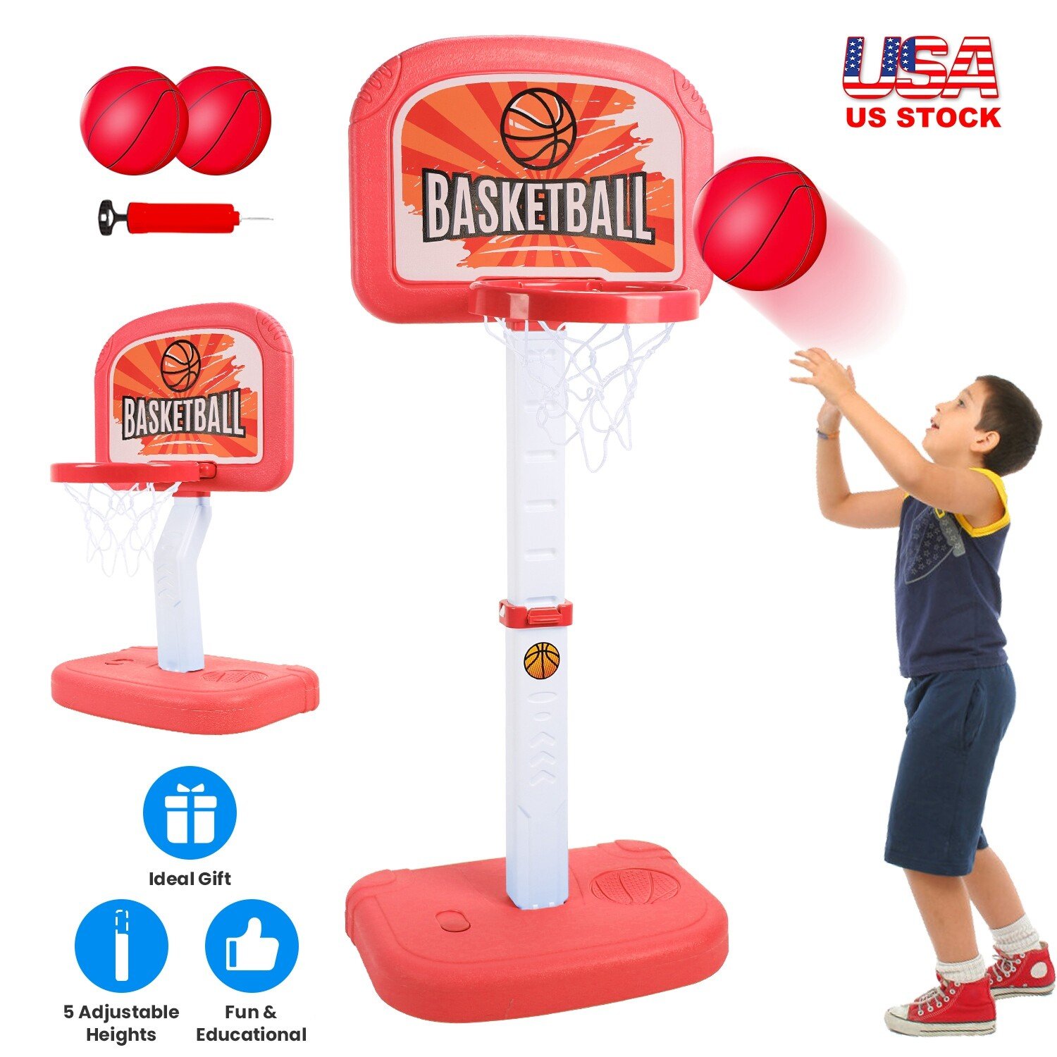 2In1 Kids Game Set for outdoor Indoor Poolside Swimming Pool Red - Image 4