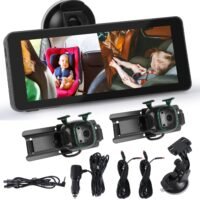 1080P Baby Car Camera Dual Channel Car Baby Monitor Rear Facing Car Seat Camera