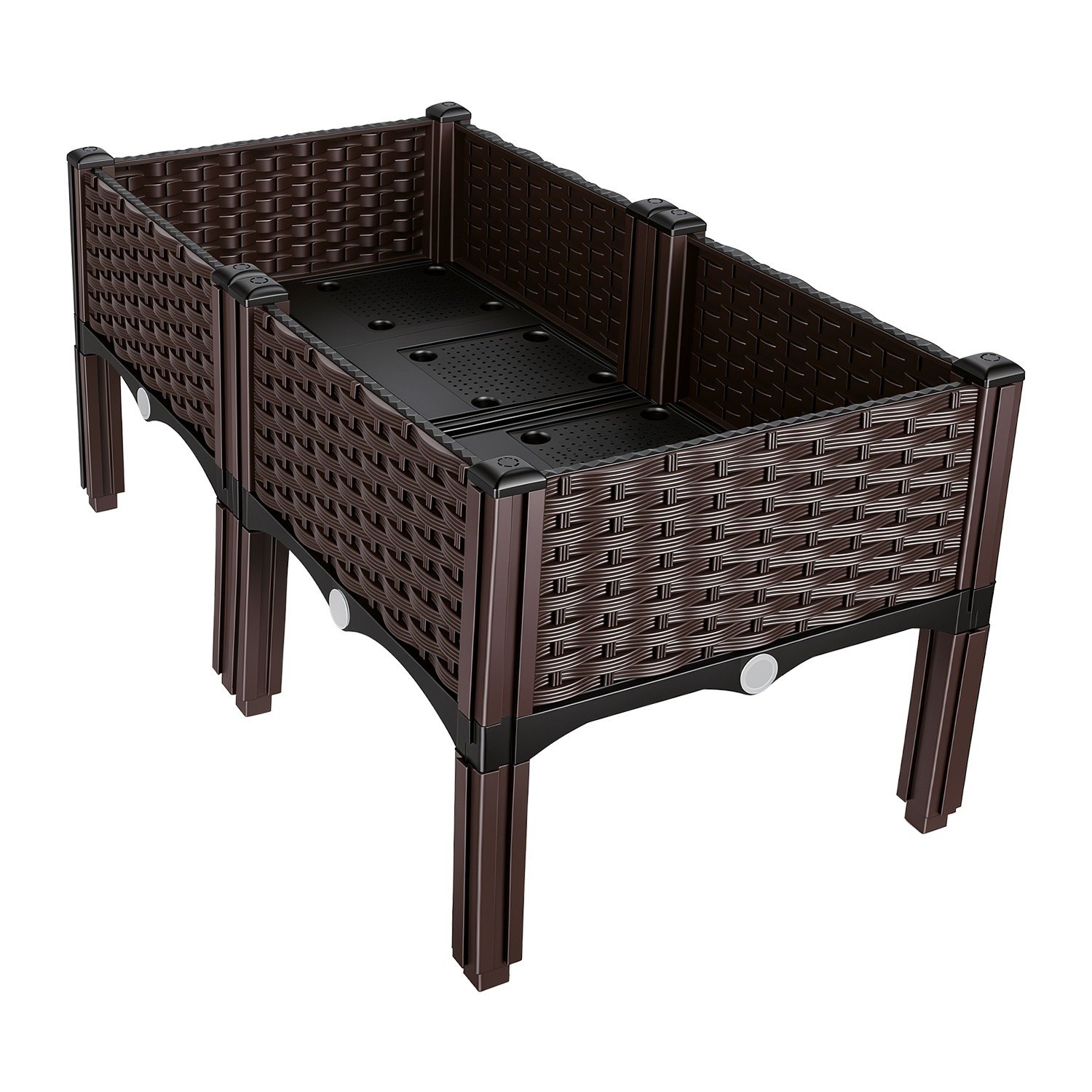 31.5x15.7x14.5" Raised Garden Bed w/Leg Elevated Planter Box Plastic Raised Beds - Image 2