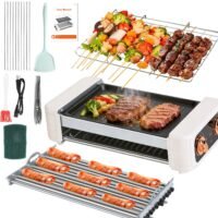 3-IN-1 Hot Dog Roller Machine 9 Hot Dog 6 Roller Electric Grill Griddle Cooker