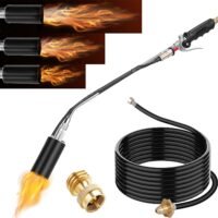 180000 BTU Propane Torch Weed Burner Asphalt Softening Flame Thrower w/10FT Hose